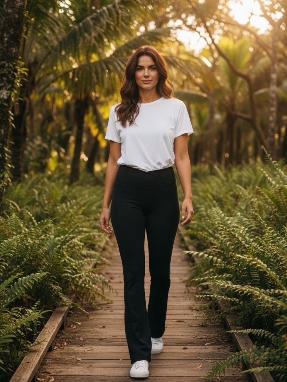 HALARA Womens L Black High-Rise Flare Leggings With Ruched Bottom